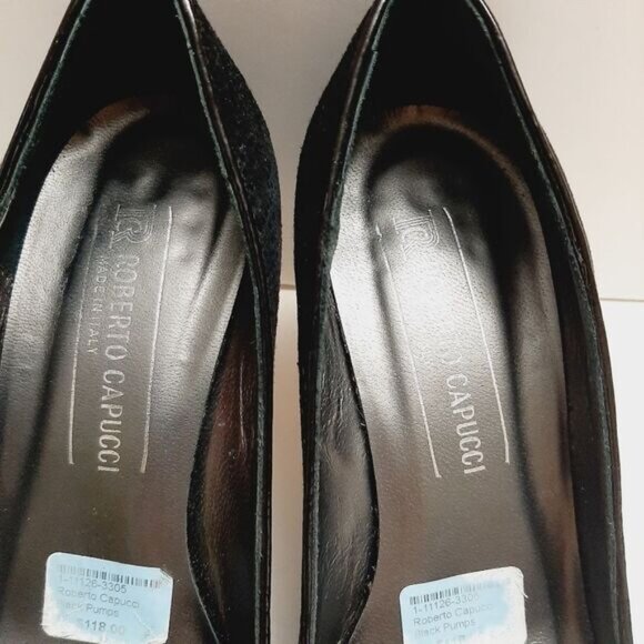 ROBERTO CAPUCCI | Italy Snake Pattern Genuine Suede Leather Stiletto Heels 7 B - Picture 7 of 16